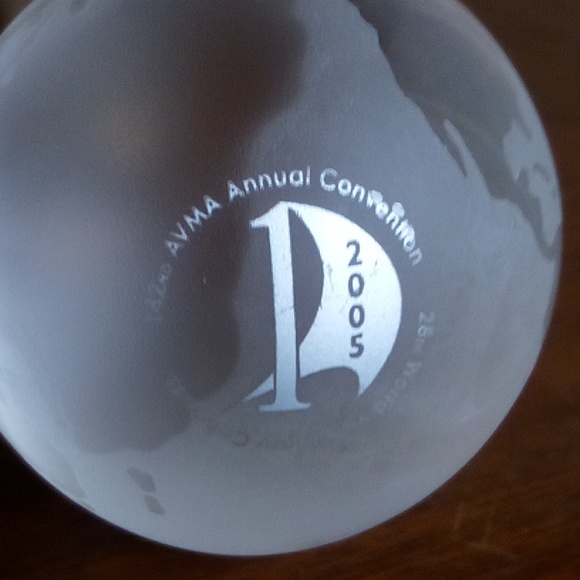 Earth globe paperweight 3" high - solid, heavy & very cool - Picture 4 of 6